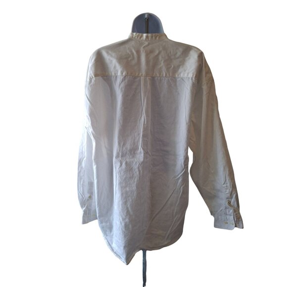 Perry Ellis Long Sleeve Button-Down Long Sleeve Shirt Mens Large White - Picture 2 of 7